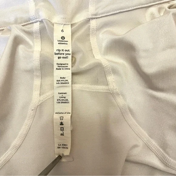 Lululemon Define Jacket White Mesh Panel Zip Up Size 6 - Picture 12 of 13